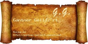 Gantner Gellért névjegykártya